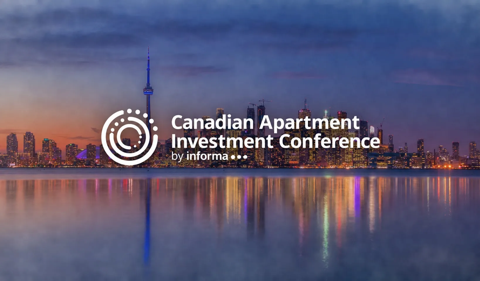 Canadian Apartment Investment Conference banner over the Toronto skyline