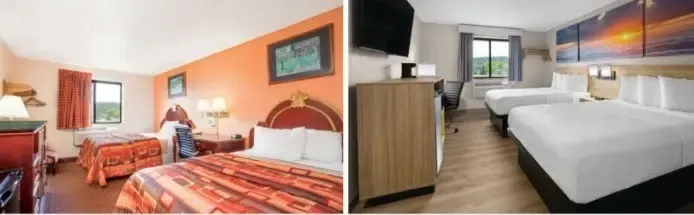 Upgraded Hotel Rooms with HVAC units
