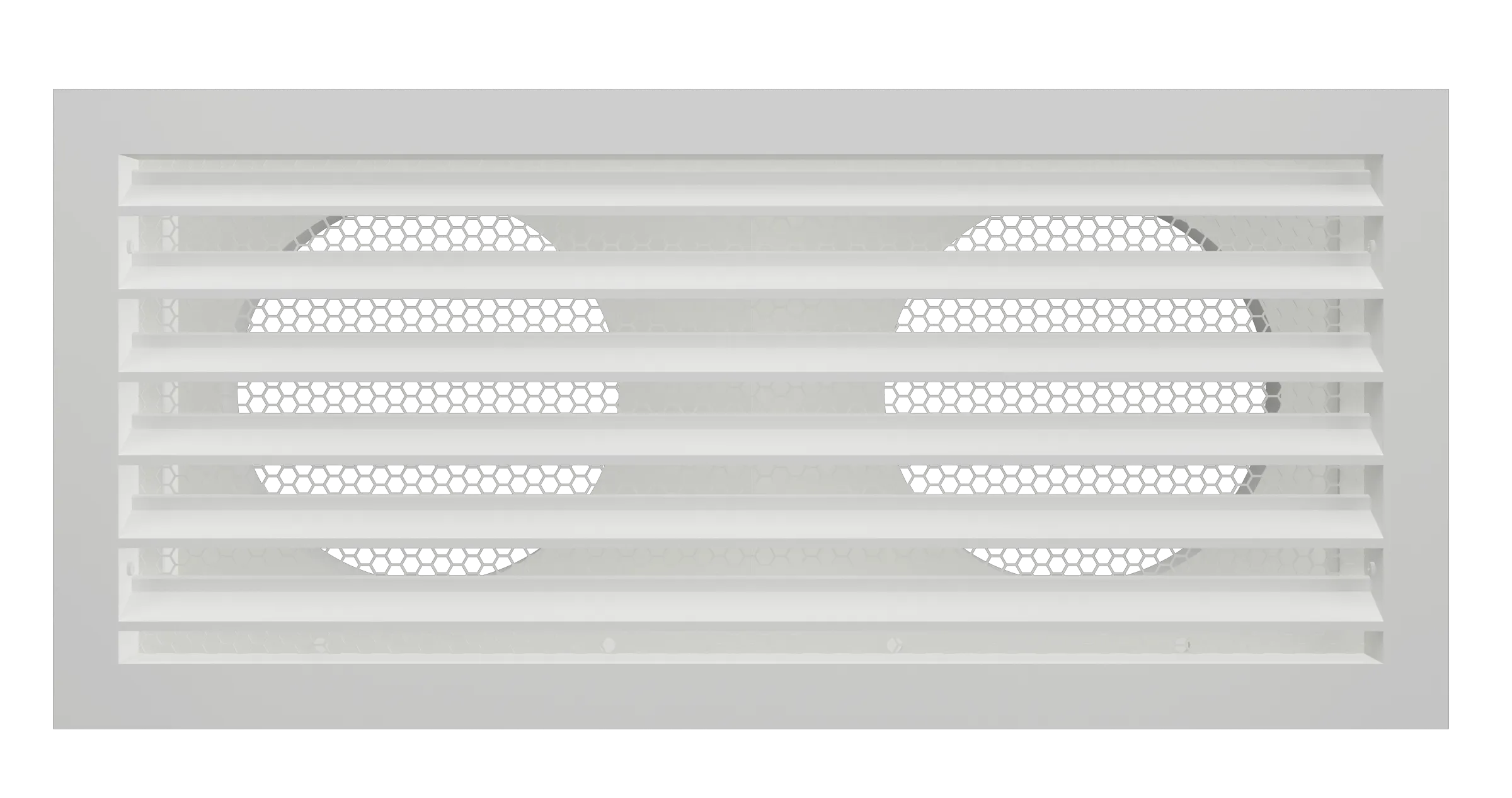 Flange linear louver assembly