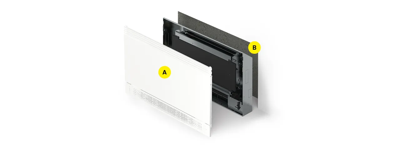 OSMO Recessed Wall Plaster Frame assembly