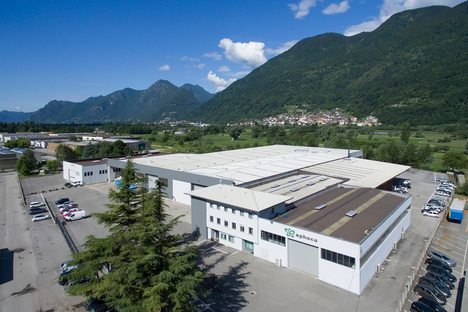 Aerial view of the INNOVA factory in the Storo valley
