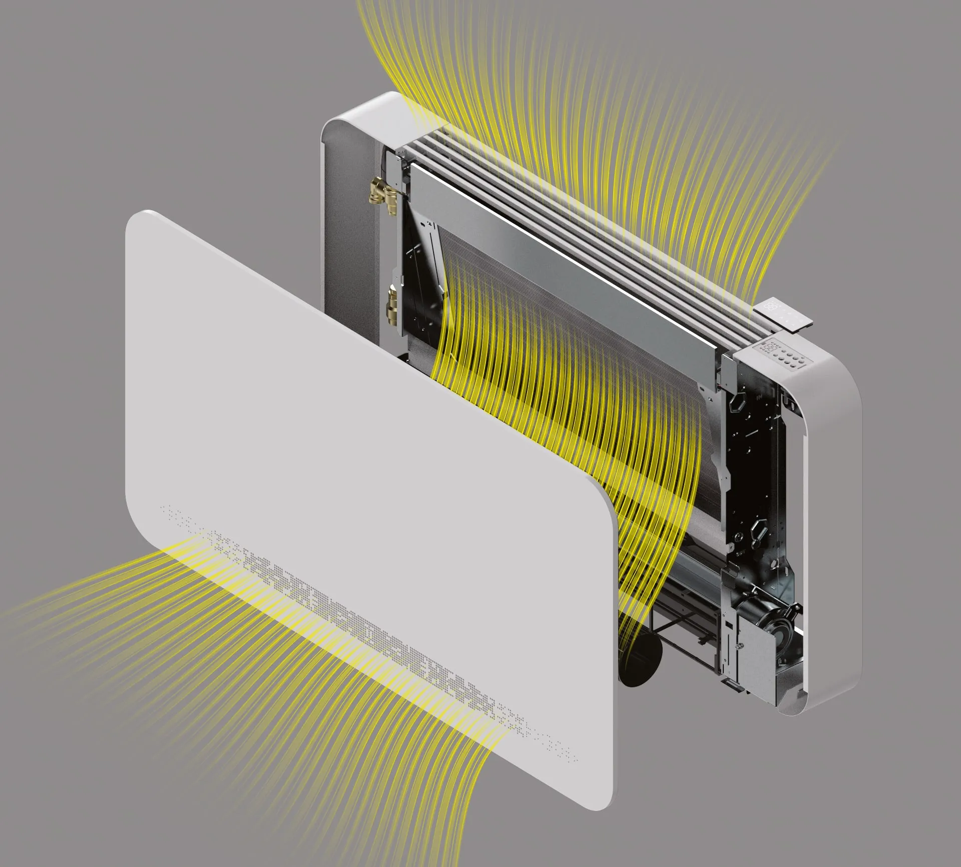 Cutaway of an OSMO fan coil unit