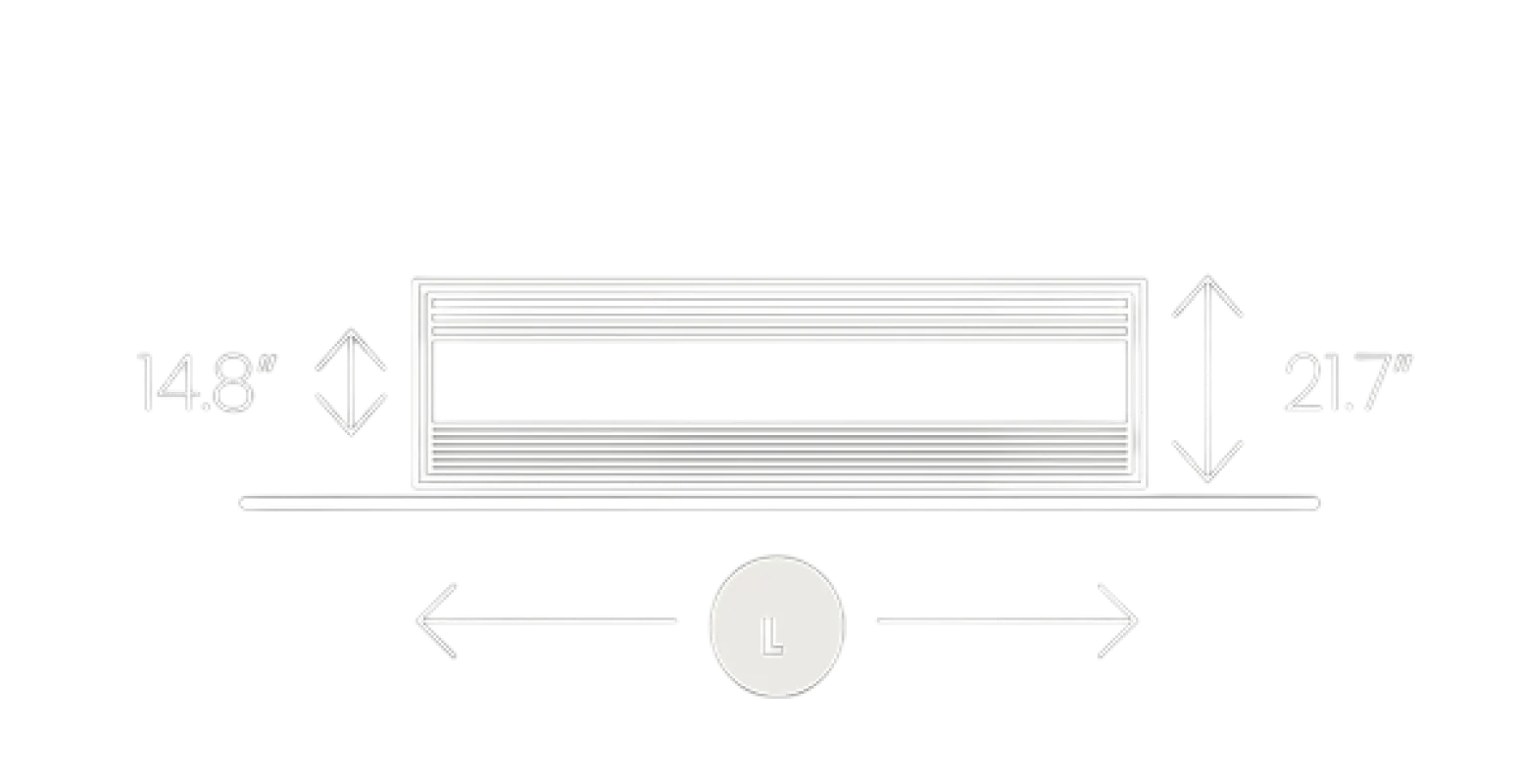 OSMO Recessed Wall low aesthetic panel drawing