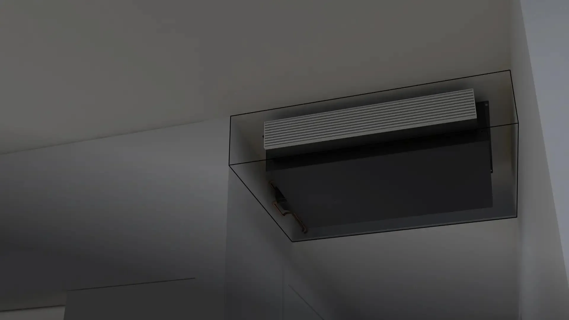 OSMO Horizontal Ducted unit above a false ceiling