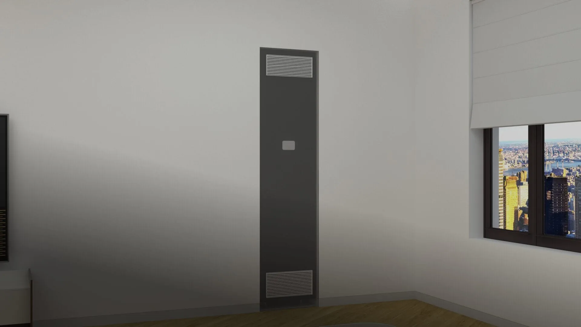 OSMO Vertical Stack unit in a service closet