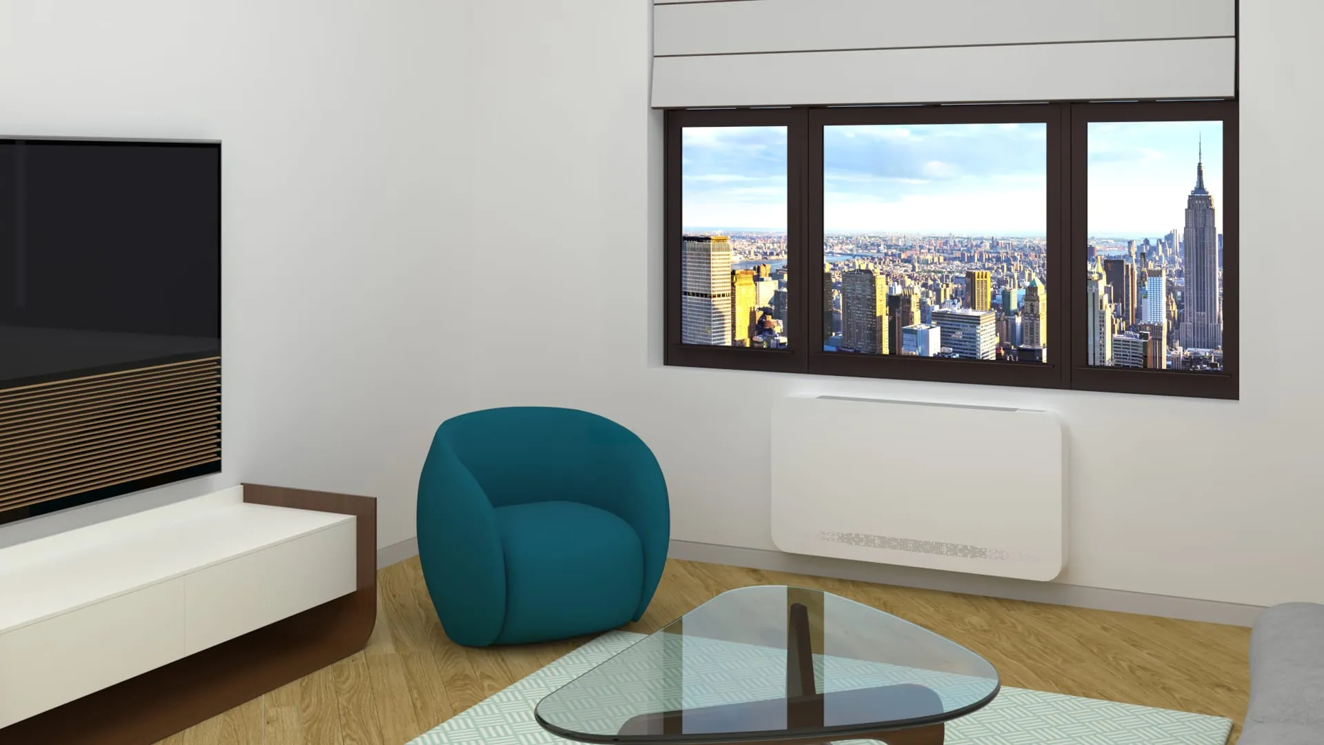 OSMO Wall Mounted unit in a bright living room