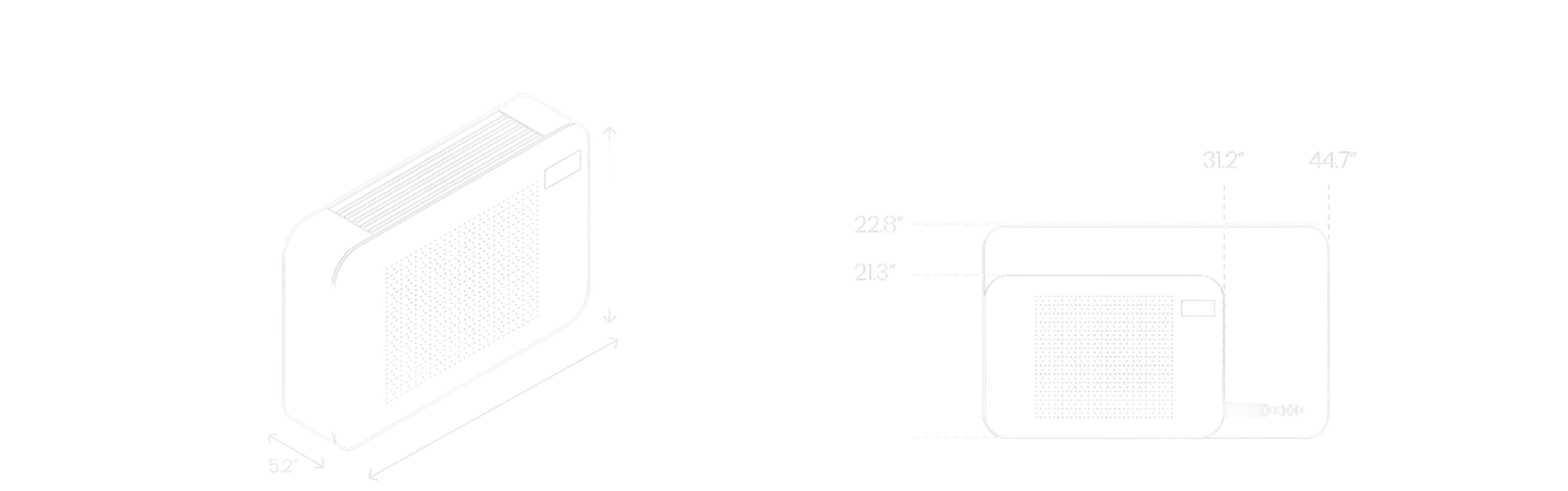 OSMO Compact Wall Mounted cutaway with its components labeled