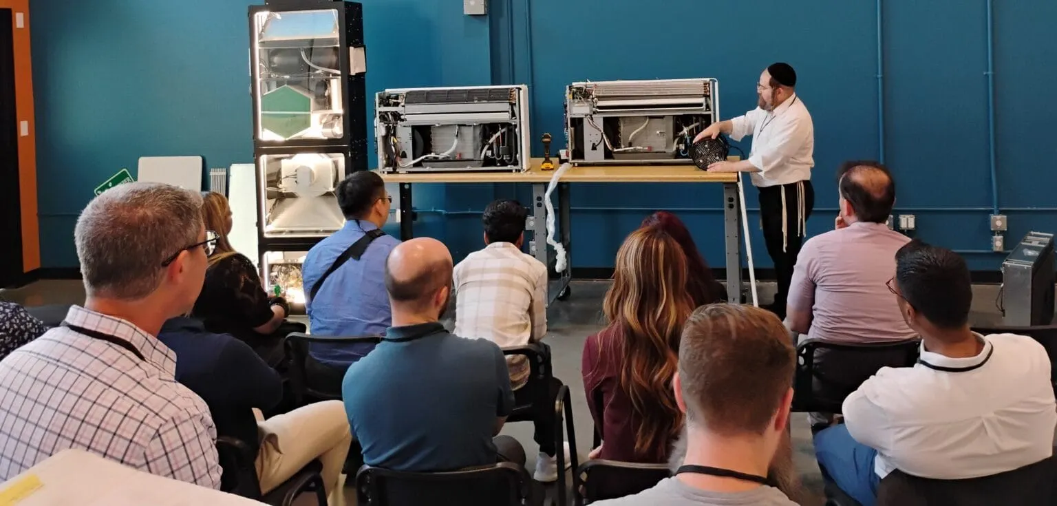 The Canadian tech team mid-session at the Vancouver training centre
